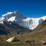 North Face, Mt. Everest from base camp in Tibet