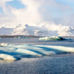 Icebergs in glacier bay, Iceland