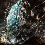 Inside glacier ice cave, Iceland